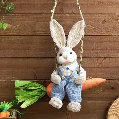 HoppyHaven Dekor – Påskhalmskanin Hängdekoration