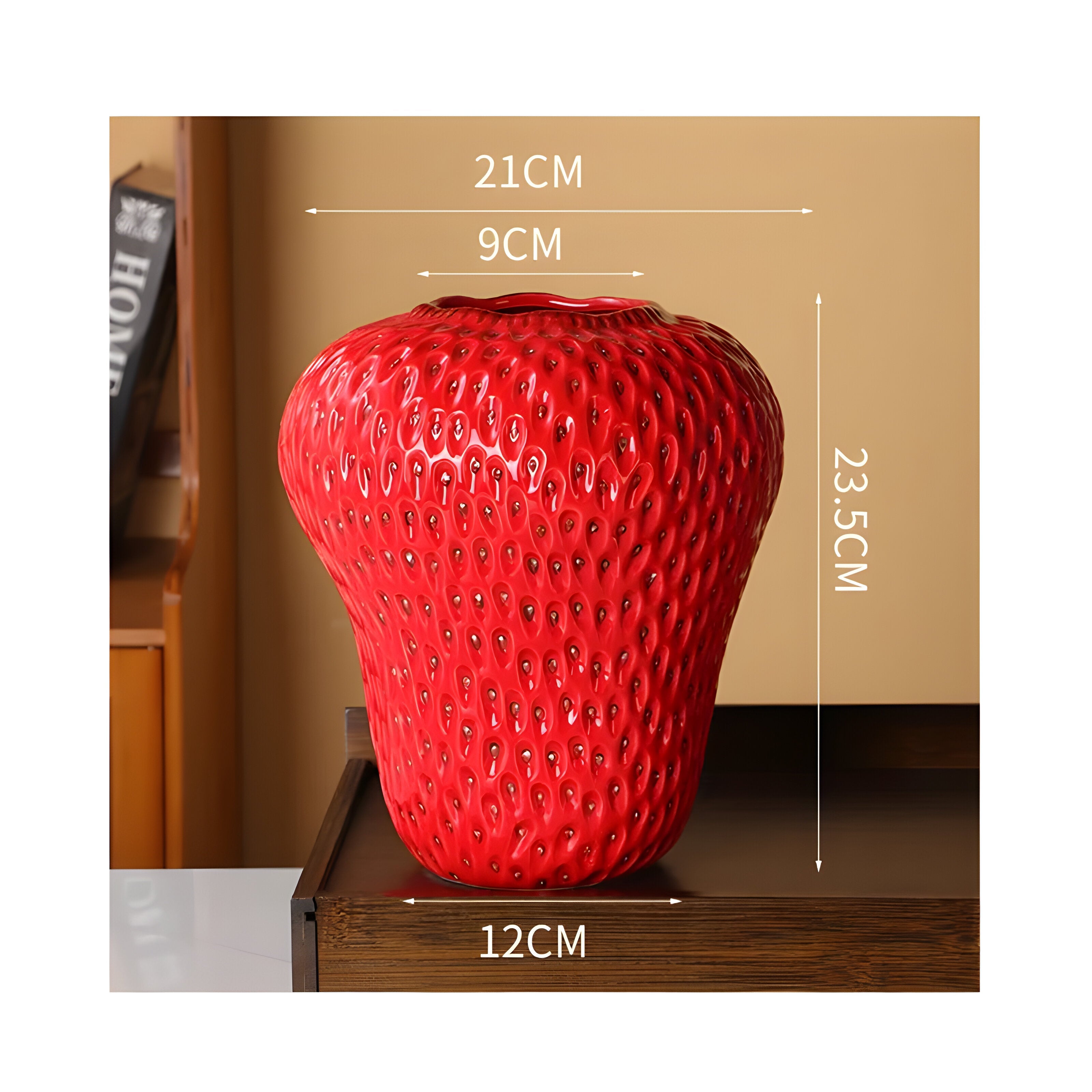 BerryHaven Vase - Keramisk jordgubbsblomvas