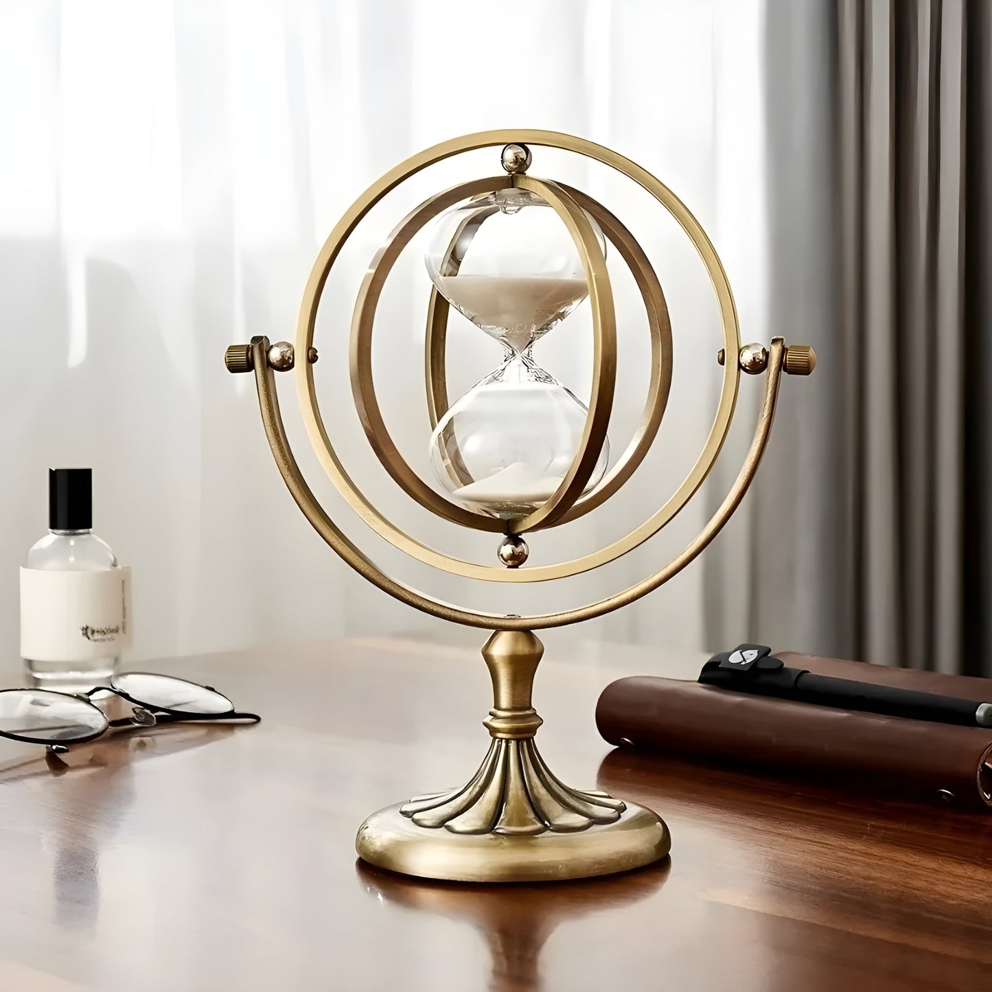 Timglas i Globe Design – Vintage Look, Antik Stil för Vardagsrum eller Kontor