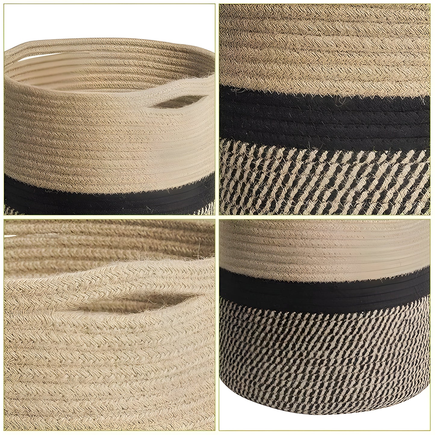 CottonCraft Korg - Fällbar Flätad Seilkorg