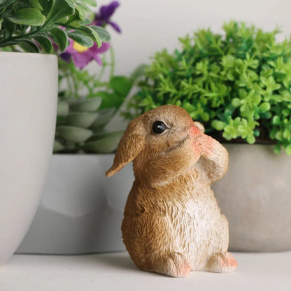 HushBunny Figur - Dekorativt Kaninset i Harz