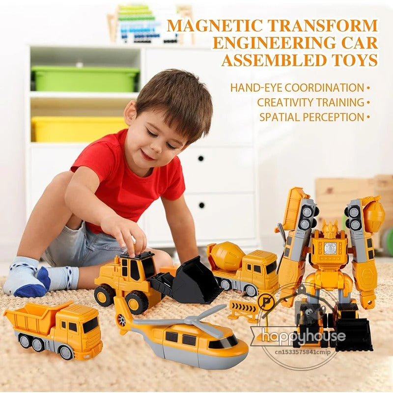 TransformaTruck - Magnetisk Konstruktionsfordon Leksak