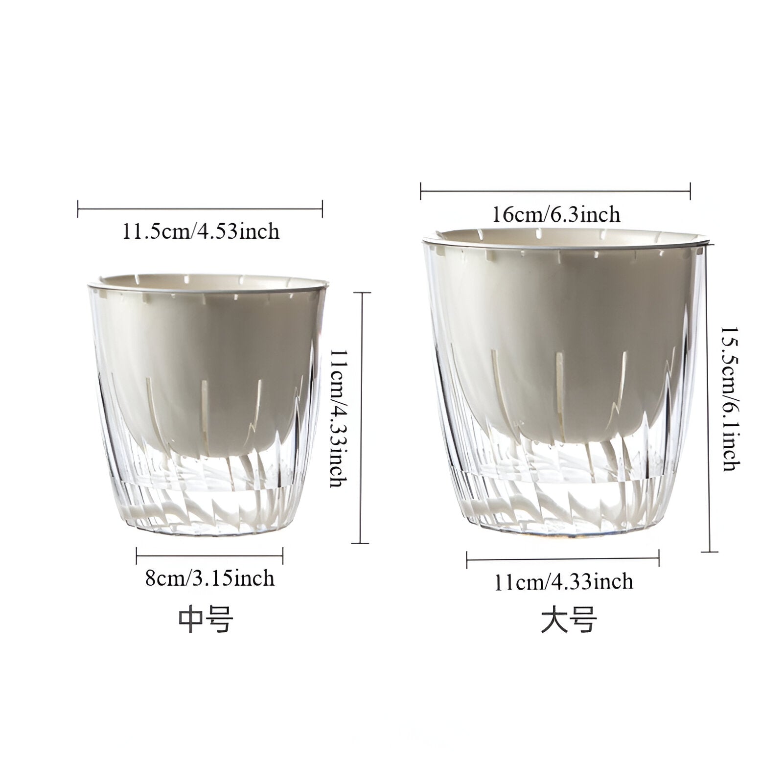 HydroGlow Kruka - 2-pack Självvattnande Bordsväxtkrukor