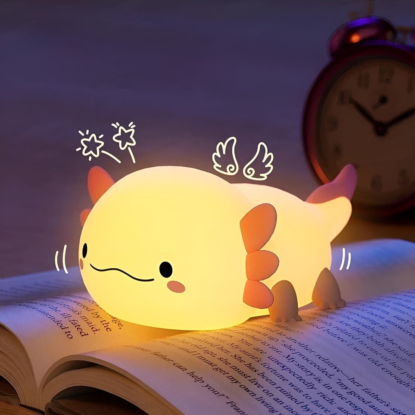 Barnnattbordslampa i rosa – Perfekt som nattlampa för flickrum