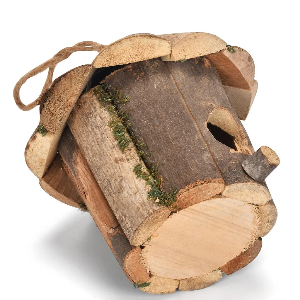 RusticWing – Hängande fågelbo med naturlig charm för en mysig trädgårdsatmosfär