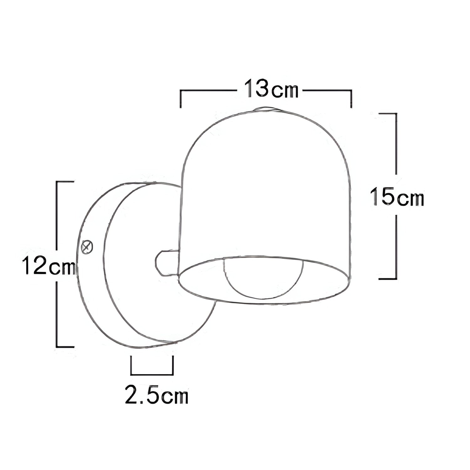 Enkel vägglampa i järn – Modern och enkel | Perfekt för sovrum och hall