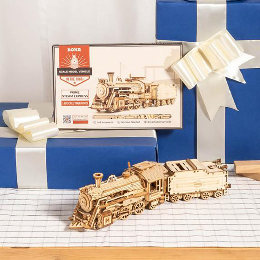 Trämodell järnväg - Timmars byggande roligt med 3D trämodell järnväg