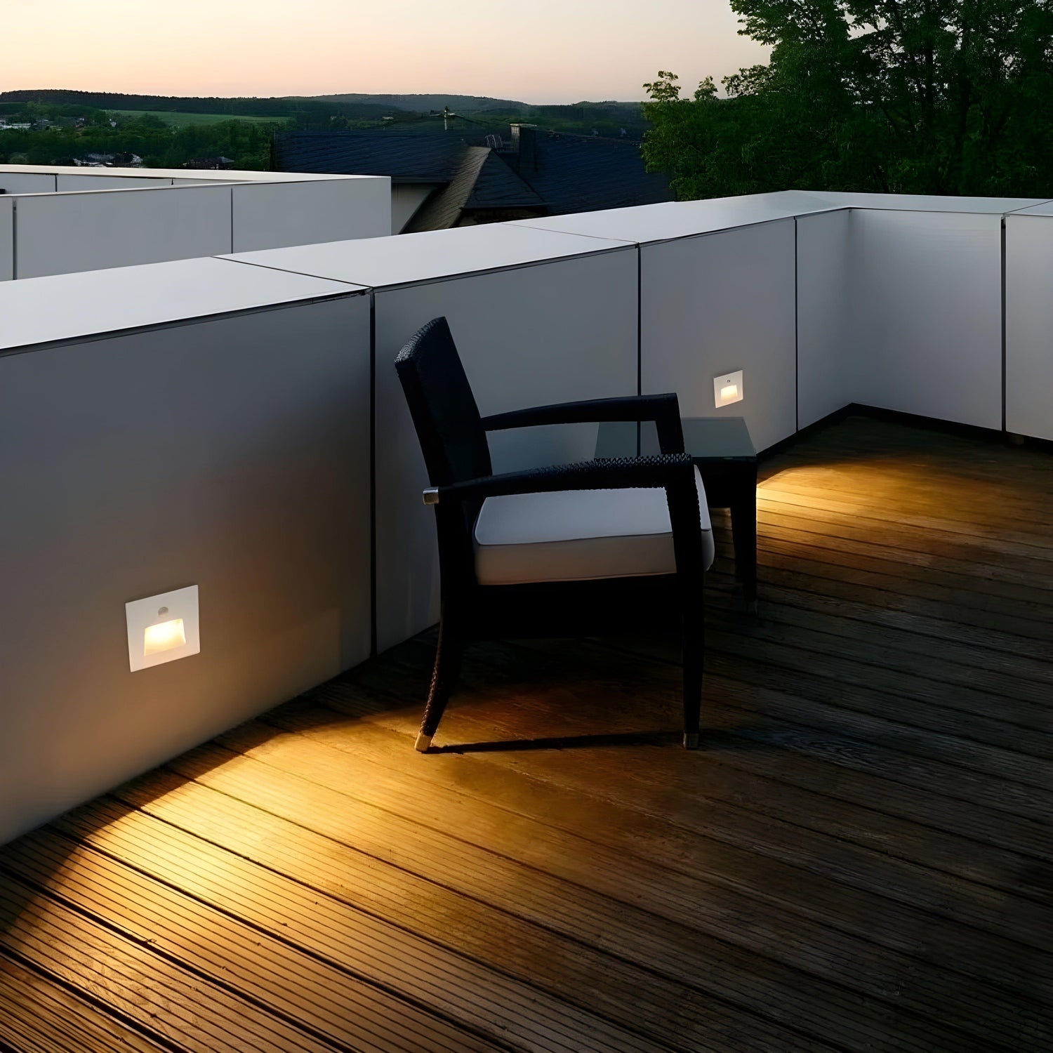 LED-utomhusvägglampa med rörelsesensor – Vattentät nattlampa för trädgård och terrass