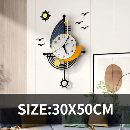 SailTime Väggklocka - Dekorativ Väggdekorklocka i Segelbåtsdesign