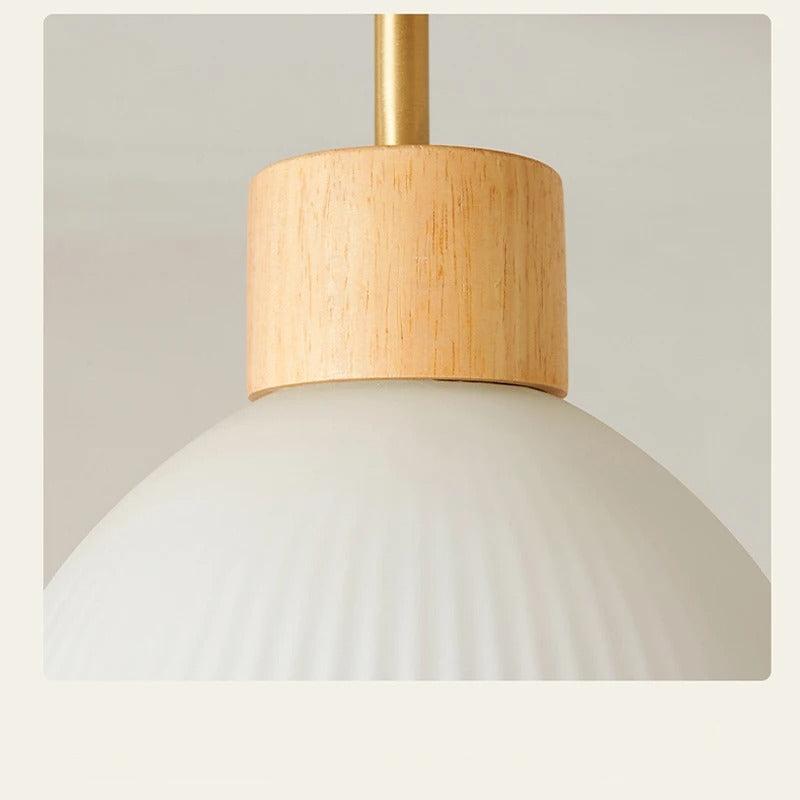 ZenWood - Nordisk Japansk Plafondlampa med Trädetaljer
