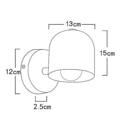 Enkel vägglampa i järn – Modern och enkel | Perfekt för sovrum och hall