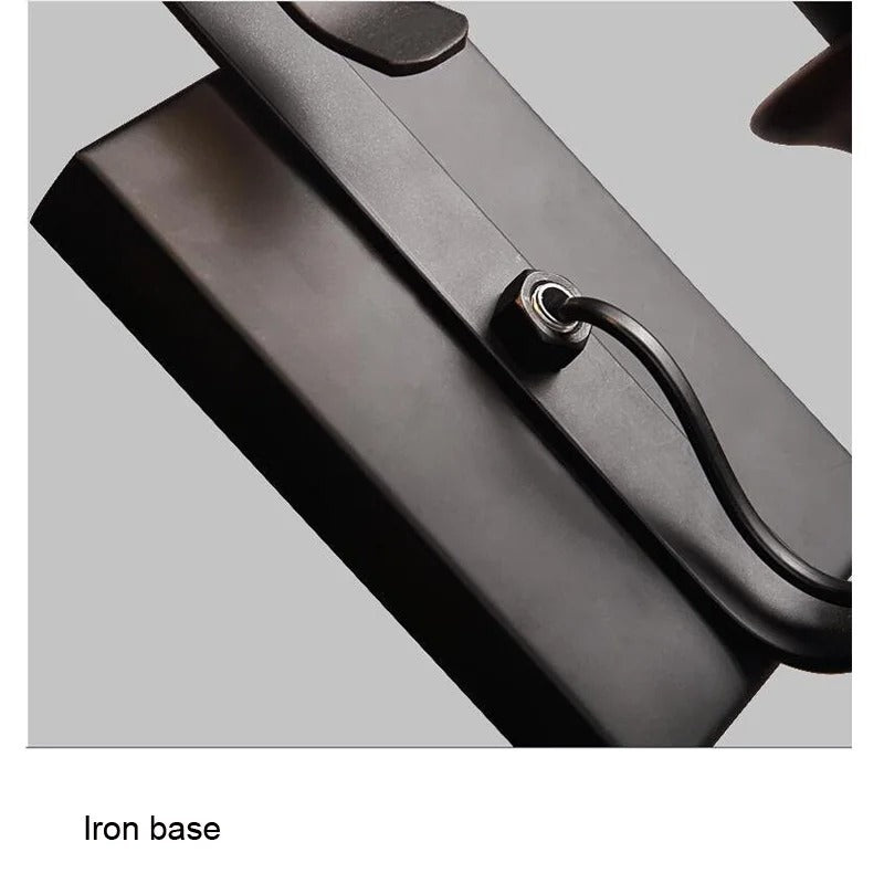 Retro industriell järn vägglampa