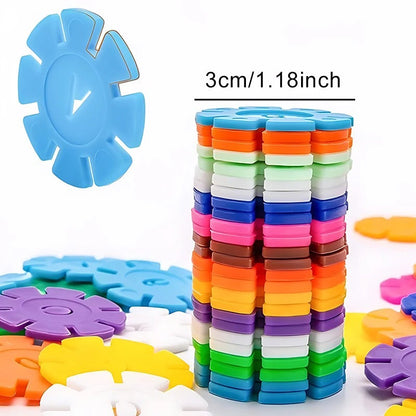 Flakes-formade Montessori Bygg Block