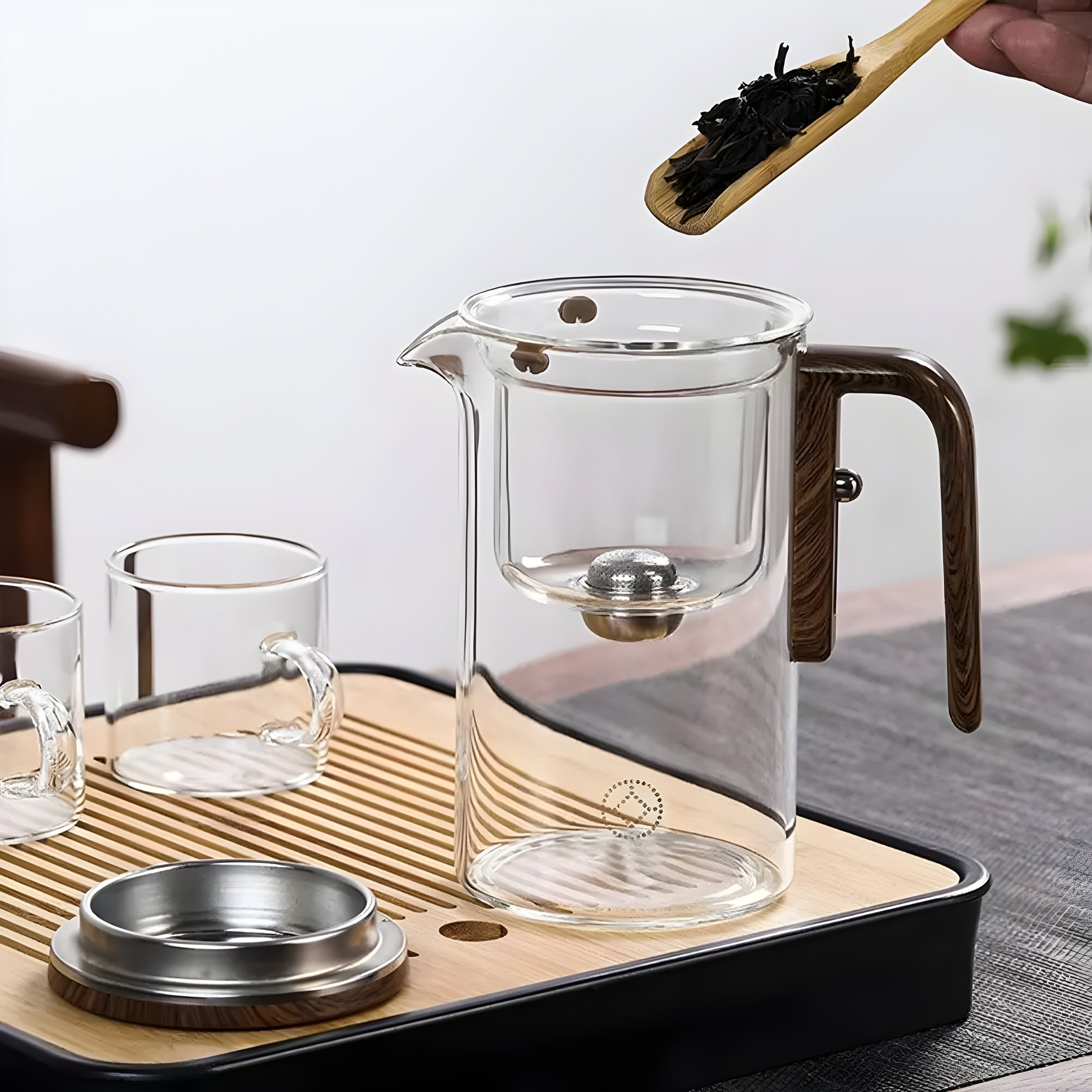 TranquilSip Tekanna – Magnetisk Växel Filter Glas Teapot