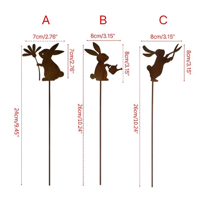 SpringBunny Skylt - Metall Påskhare Trädgårdsstake