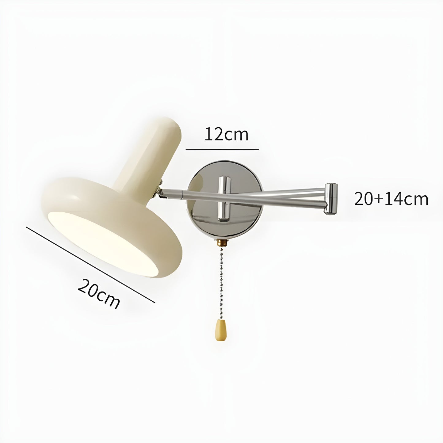 CreamAura Light - Justerbar vägglampa i krämfärgad stil