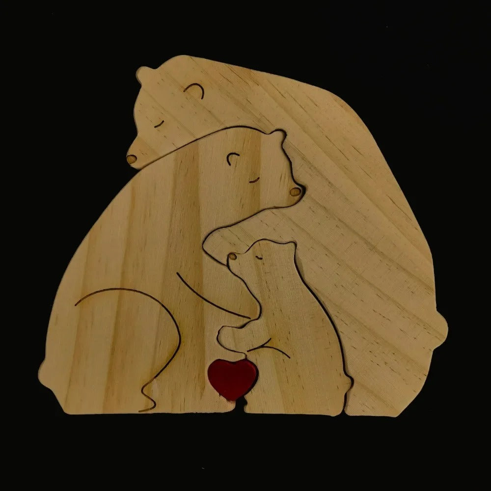 Personliggjord Björnfamilj