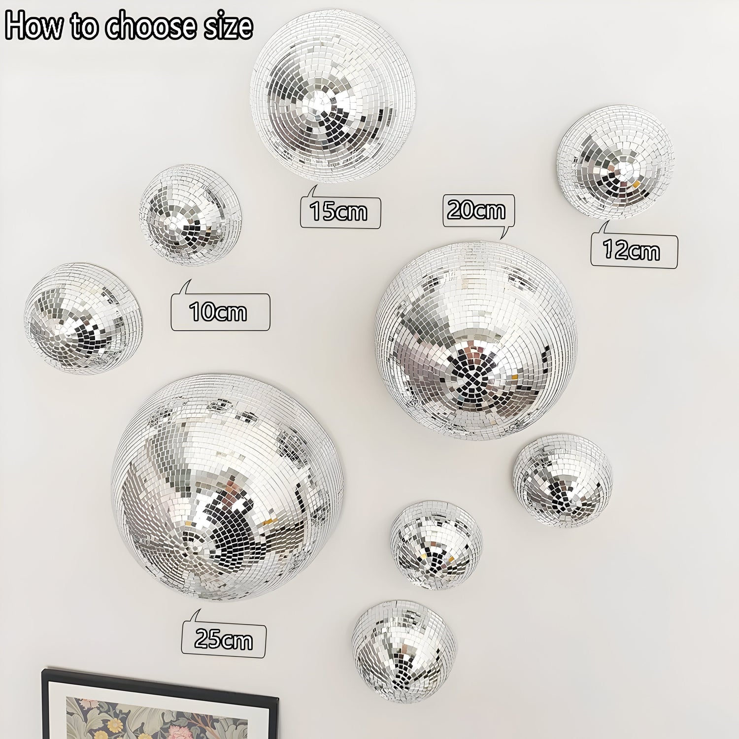 GlimmerArc Discokula – Metallisk Väggdiskokula