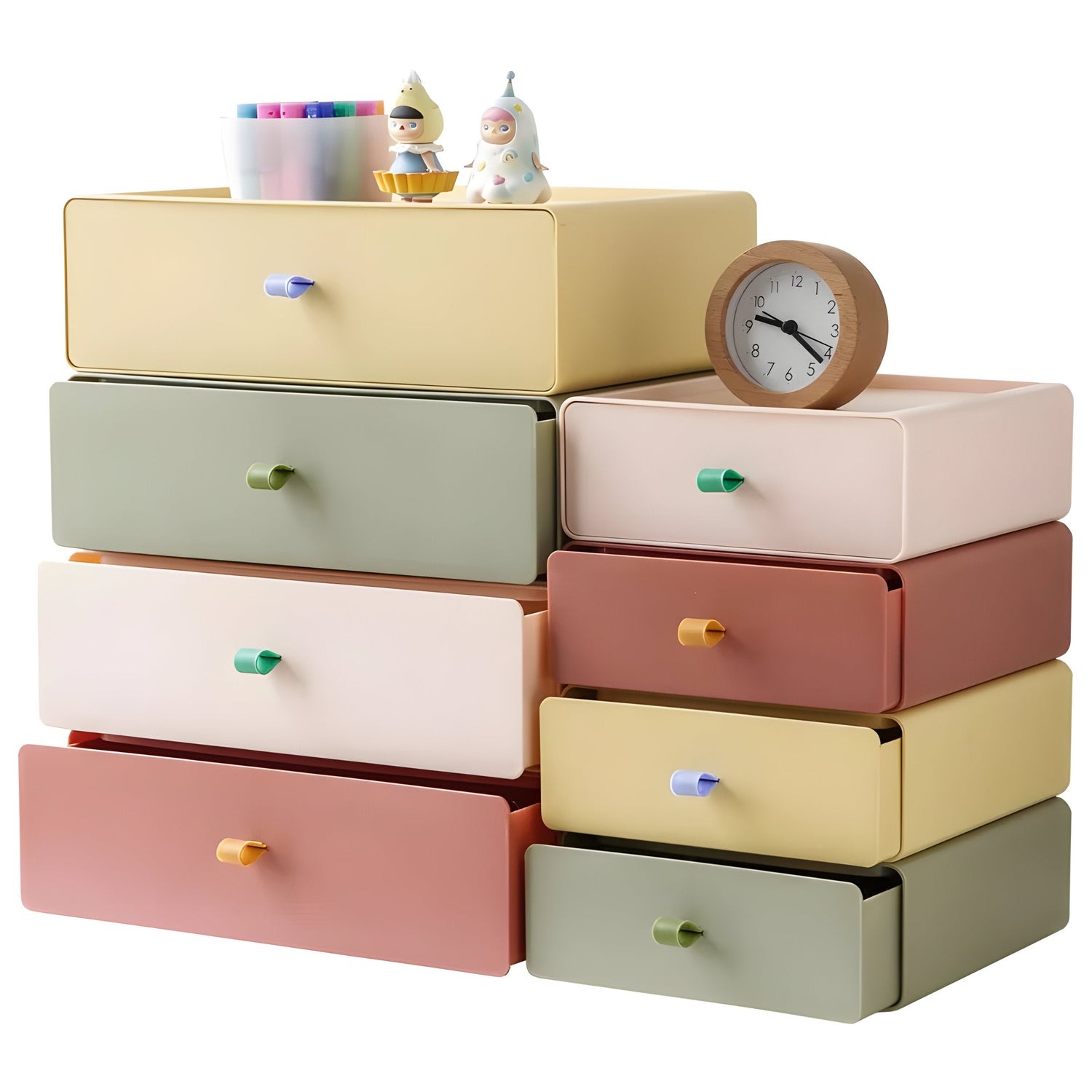 StackNest Box – Färgade Stapelbara Förvaringslådor