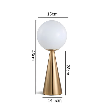 LuxeCone Light - Dekorativ kegellampa i guldglas