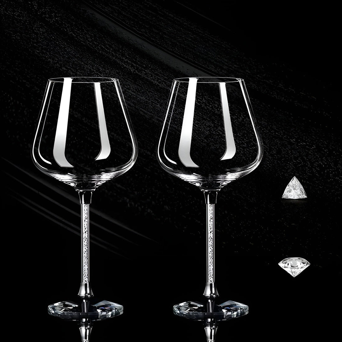 Kristallglas i 2-pack – Eleganta vinglas | Höga &amp; Lyxiga för fester &amp; evenemang