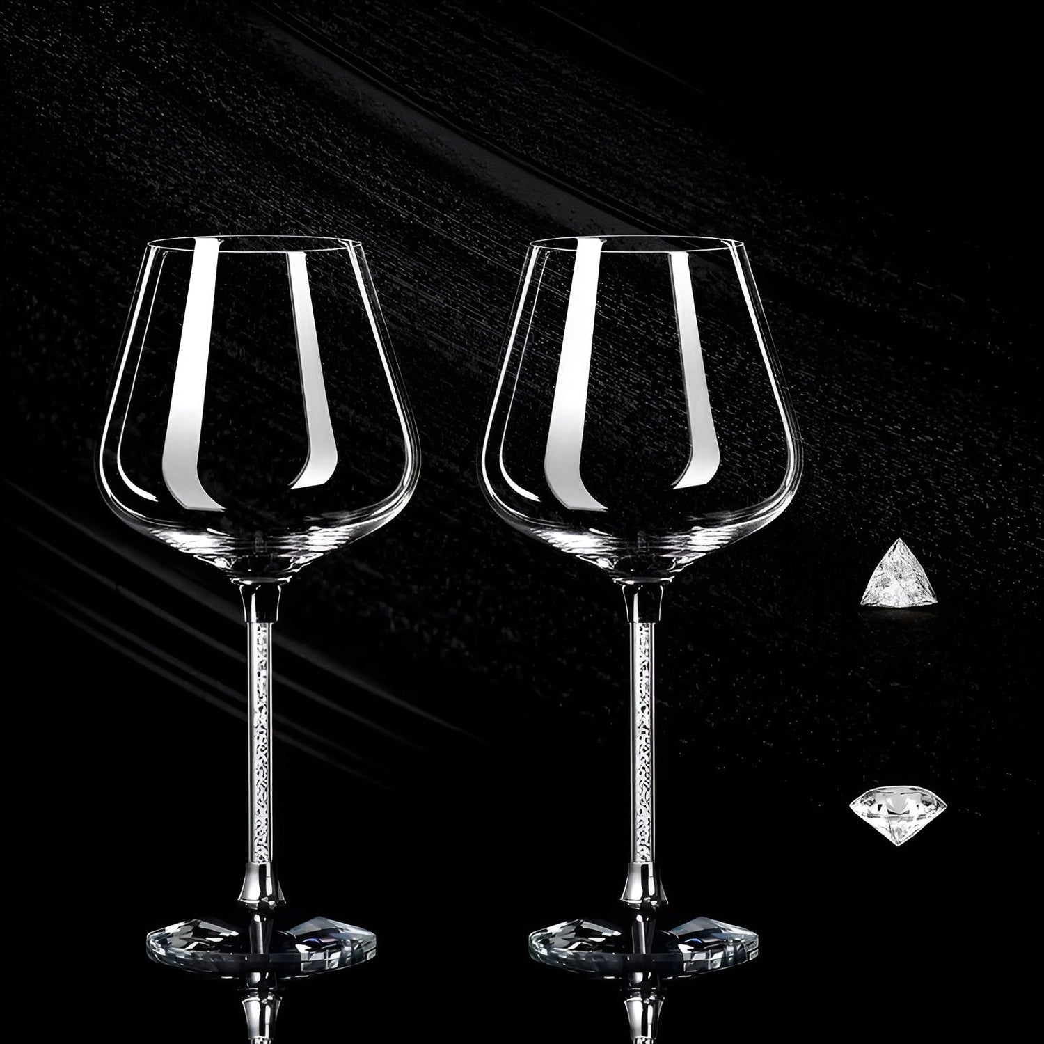 Kristallglas i 2-pack – Eleganta vinglas | Höga &amp; Lyxiga för fester &amp; evenemang