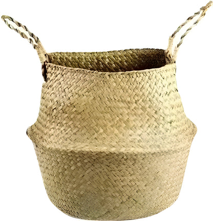 EcoHaven Korg - Fällbar Handgjord Rattan Vävd Blomkorg