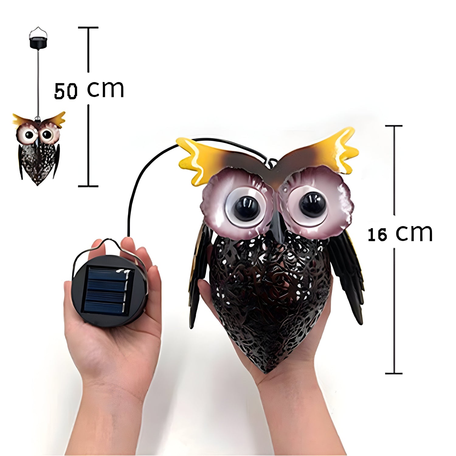 LumiOwl Light - Solcellsdriven Hängande Uggleljus