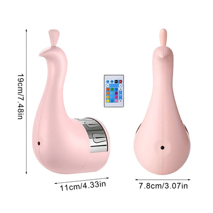 GlowFeather Light - Elegant påfågelprojektions-LED-lampa