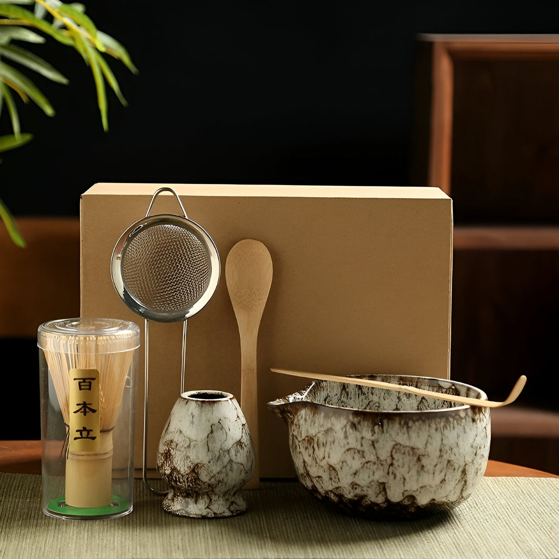 Matcha-te-set – 6-delat tillbehör för traditionell beredning | Hög kvalitet och autentisk