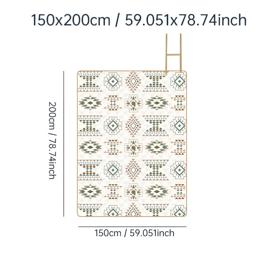Picknickfilt med rutigt mönster – Vattentålig & Fällbar | Idealisk för Park, Strand & Camping