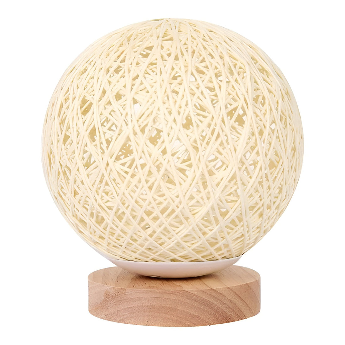 TwineGlow Lampa - Modern USB-uppladdningsbar Rattan Bordslampa