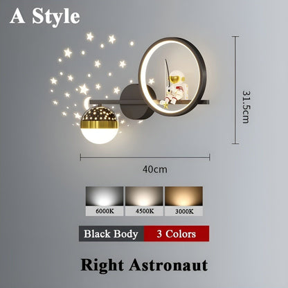AstroGlow Lampa - Modern Barn Stjärnhimmel Projektor LED Vägglampa