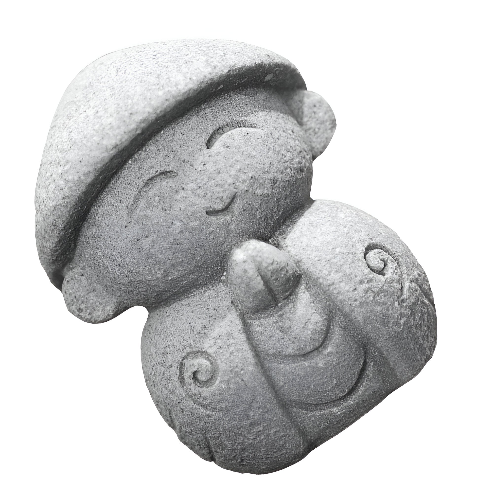 SatoriStone Dekor - 2st Japansk Sten Buddha Dekoration