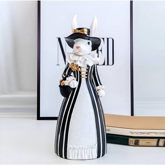 RegalRabbit Dekoration – Dekorativ Pastoral Palats Kaninfamilj Dekoration