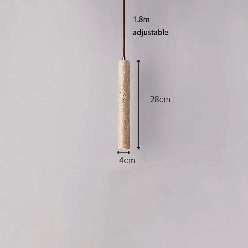 Radiance - Minimalist Lång Linje Travertin Wabi-Sabi Stil LED Kandelaber Ljus