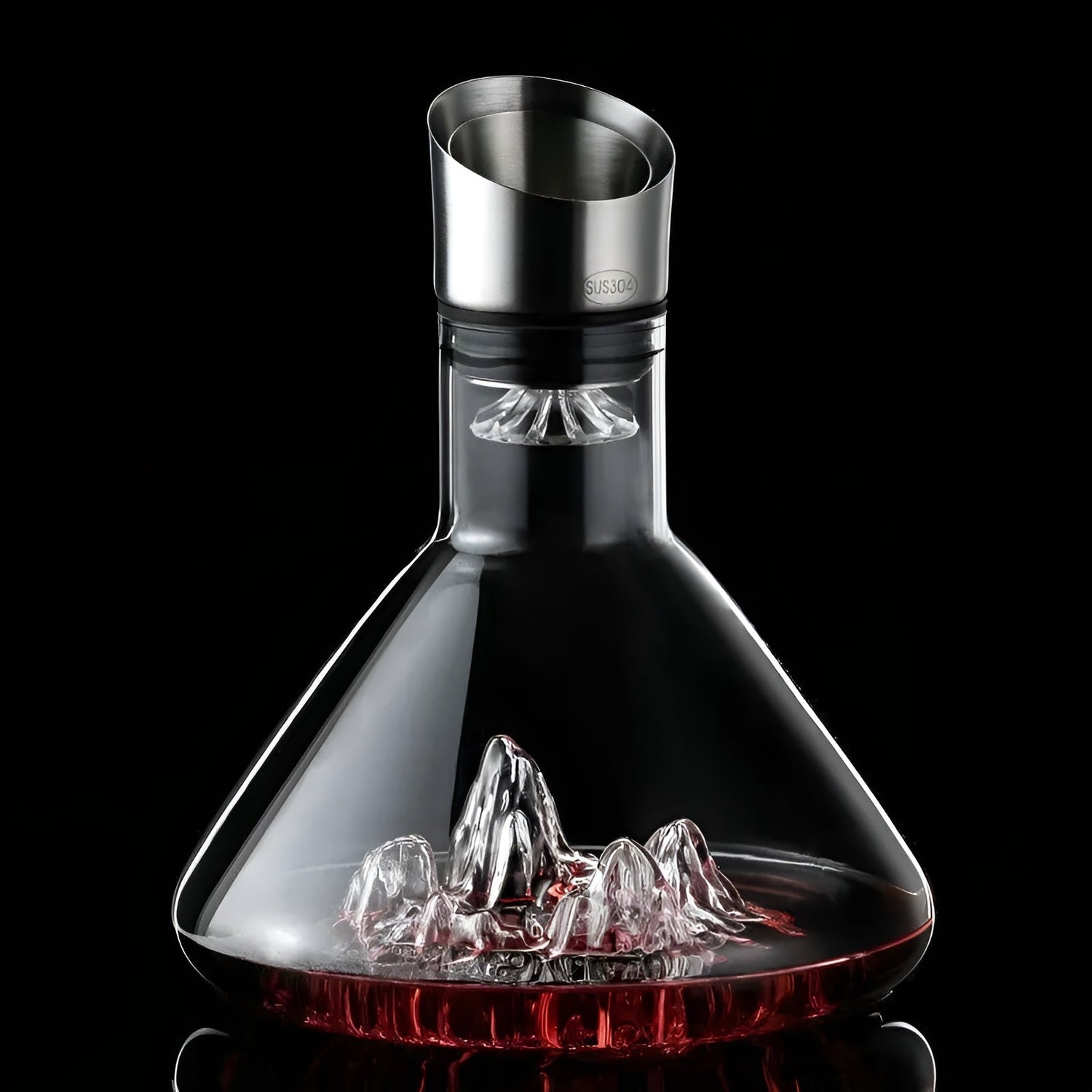 Kristallwhisky-vinkaraff – Handgjord och blyfri | 1500 ml karaff för bar och hem