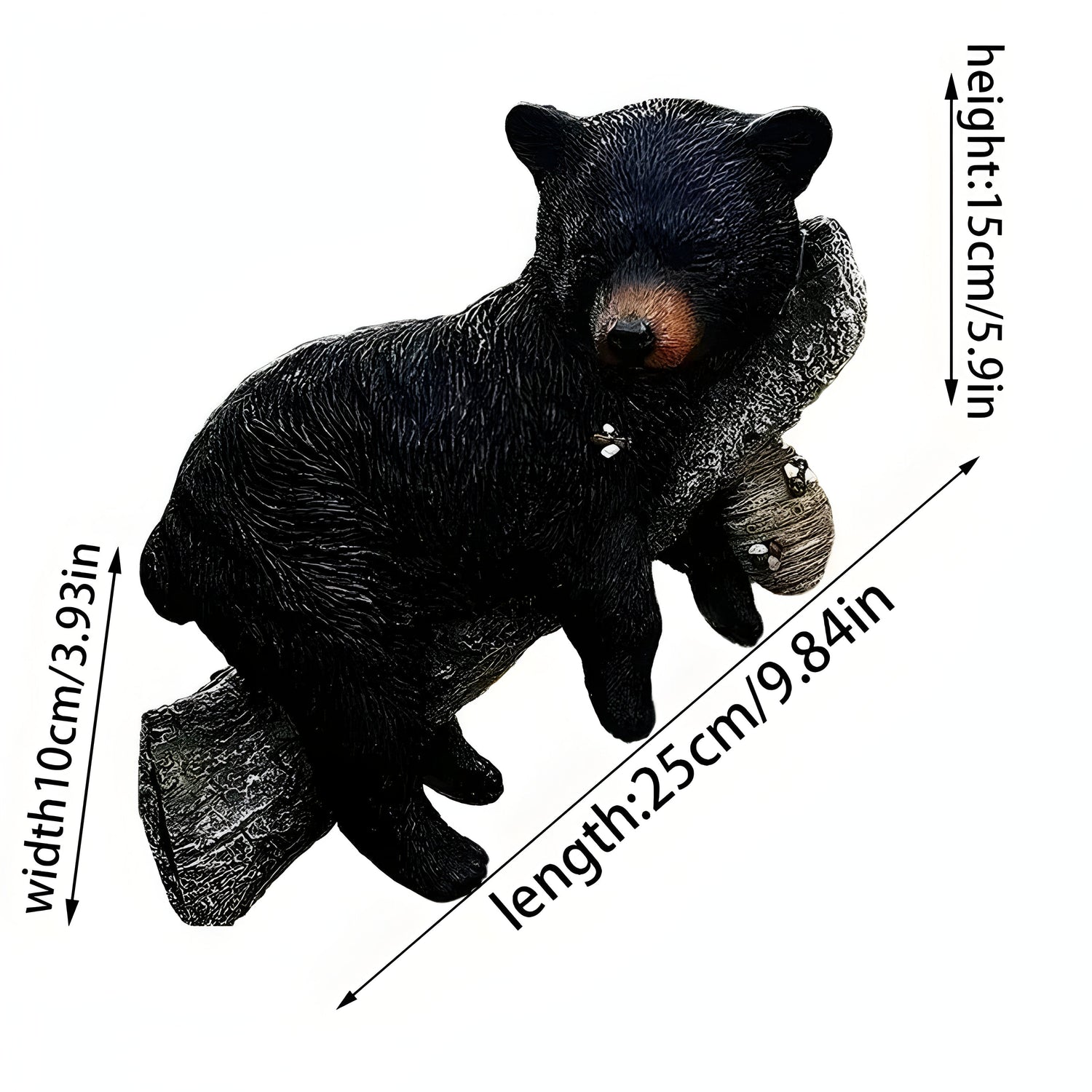 BearWhisper Skulptur – Vägghängd Björn Sovande Trädgårdsstaty