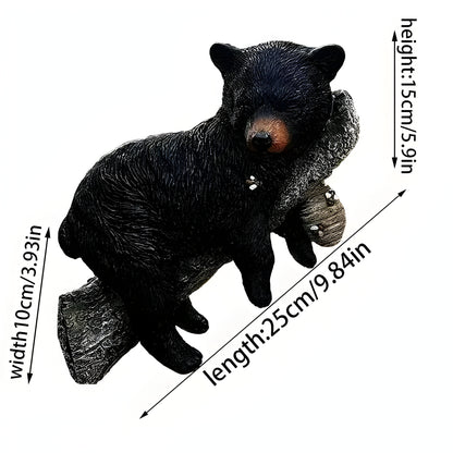 BearWhisper Skulptur – Vägghängd Björn Sovande Trädgårdsstaty