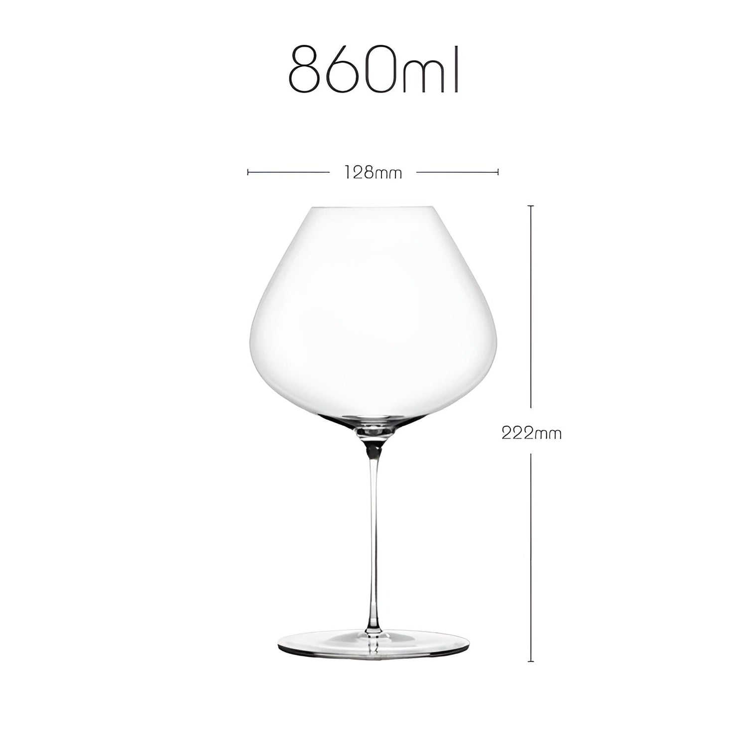 Bordeaux-vinkupa av kristall – Handgjord &amp; Aromaförstärkande | Extra tunn