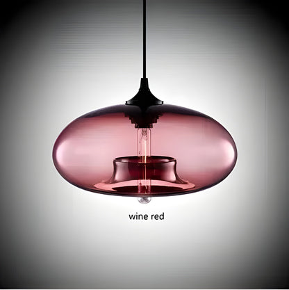 Färgglad glaspendellampa – Modern nordisk belysning för mysiga rum