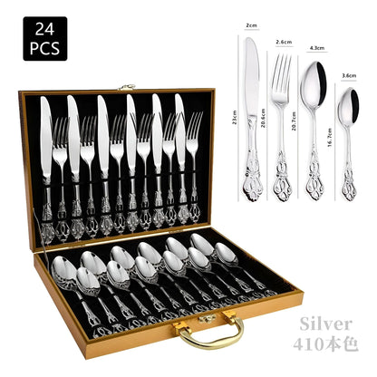 LuxeDining Bestick Set - Rostfritt Stål Diskmaskinssäkert Bestick Set