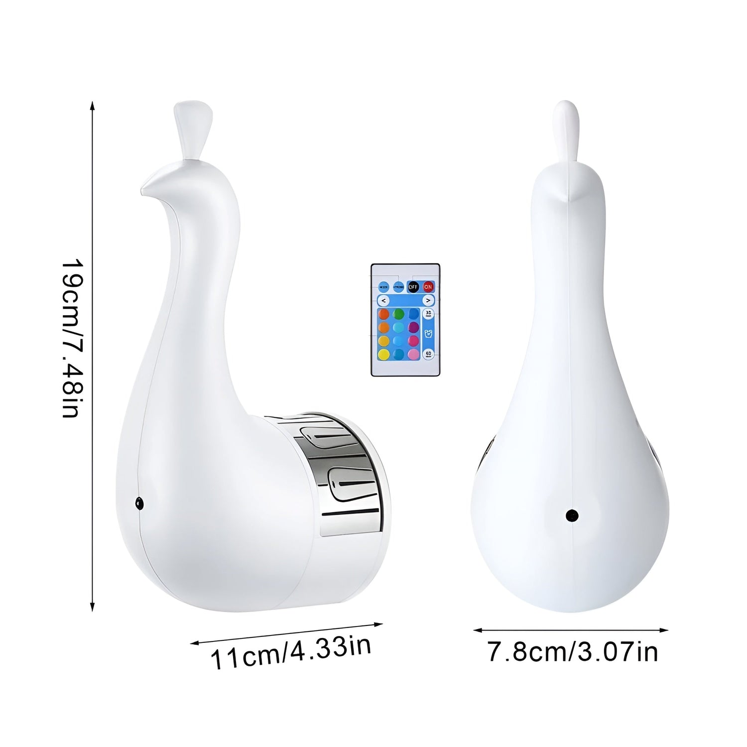 GlowFeather Light - Elegant påfågelprojektions-LED-lampa