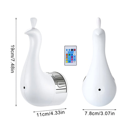 GlowFeather Light - Elegant påfågelprojektions-LED-lampa