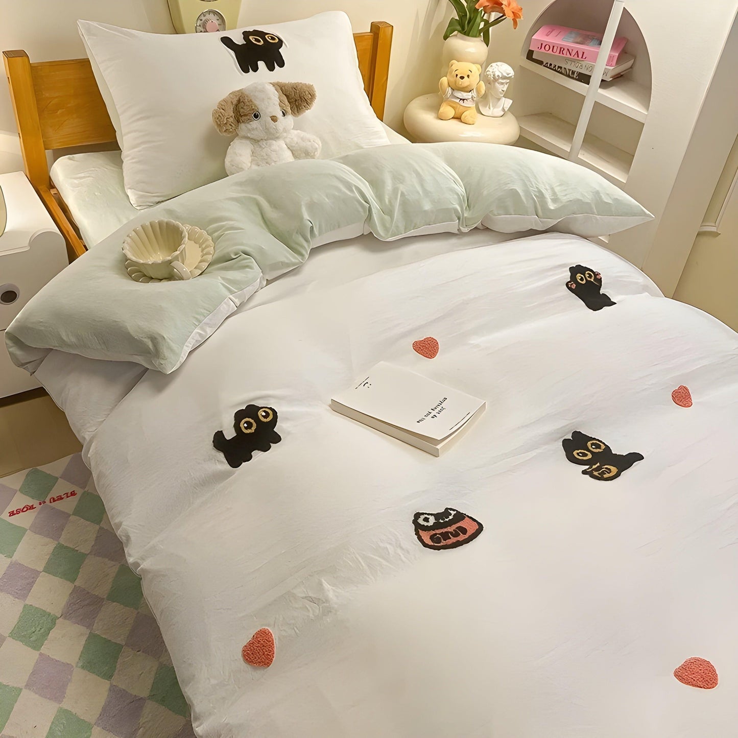 CloudComfort Sängset - Bekväm och hudvänlig Lucky Cat sängklädsel