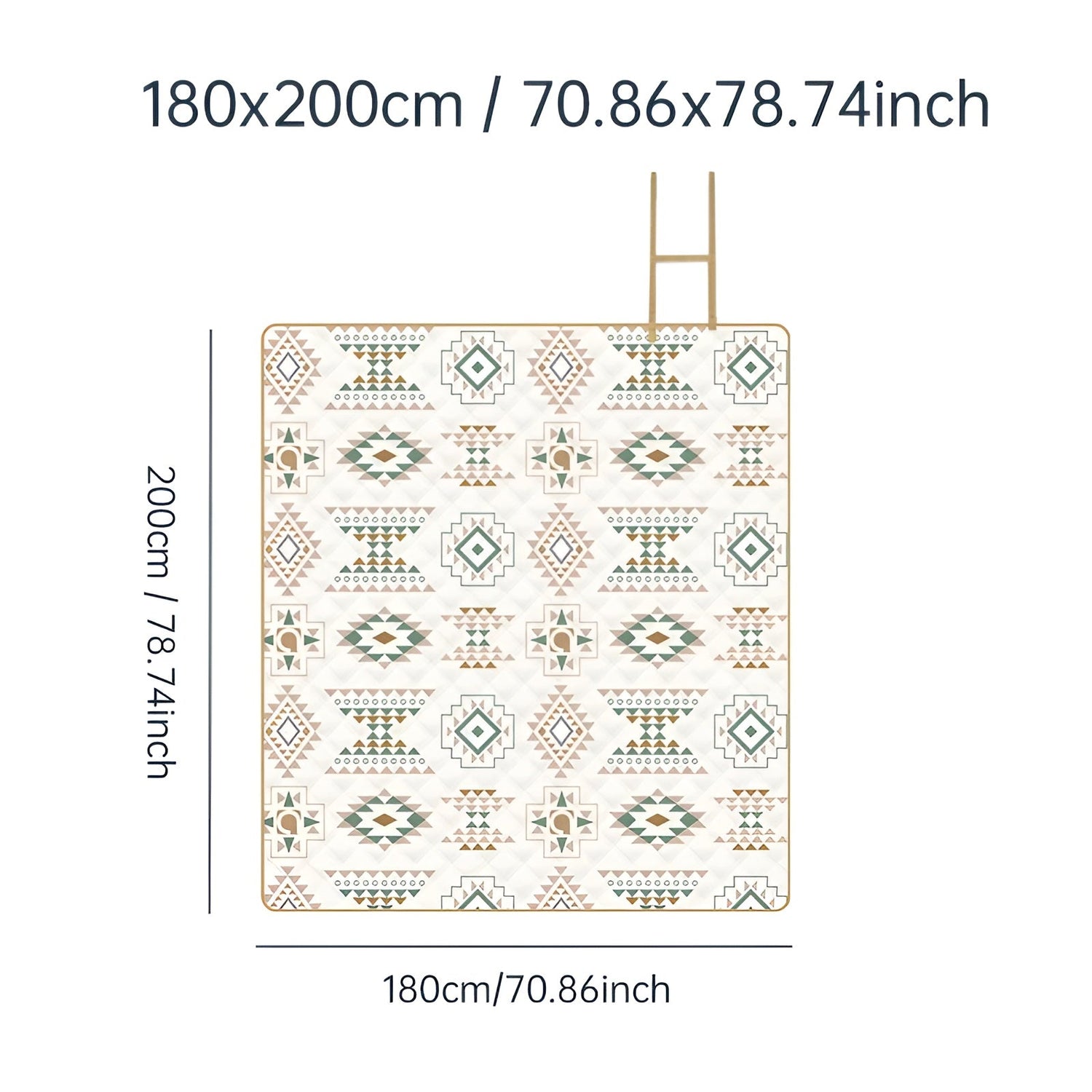 Picknickfilt med rutigt mönster – Vattentålig &amp; Fällbar | Idealisk för Park, Strand &amp; Camping