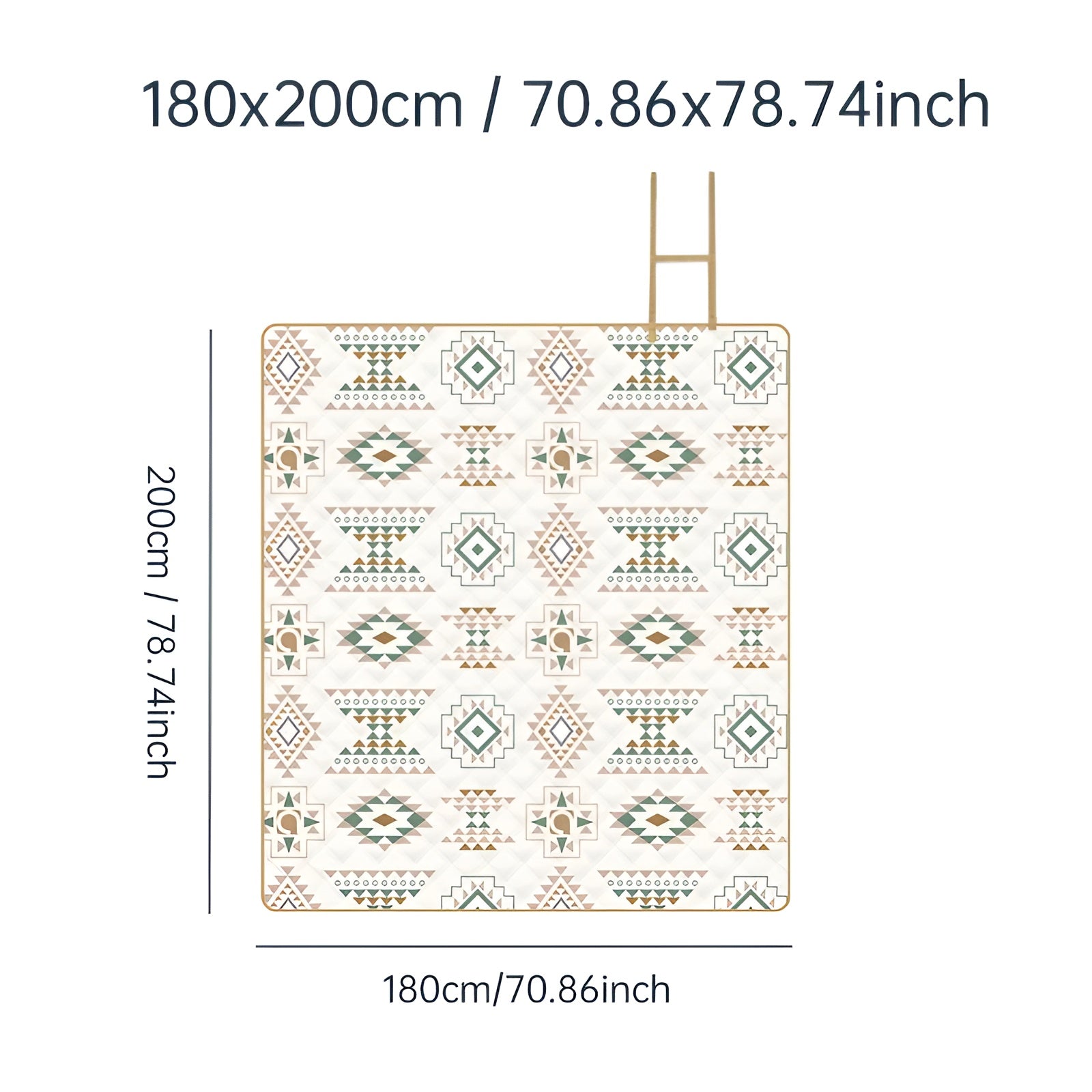 Picknickfilt med rutigt mönster – Vattentålig &amp; Fällbar | Idealisk för Park, Strand &amp; Camping