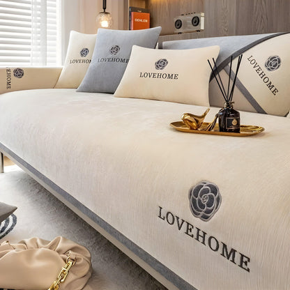 LuxeWrap Sofabeklädnad - Modern, Rutschskydd Sofakudsskydd
