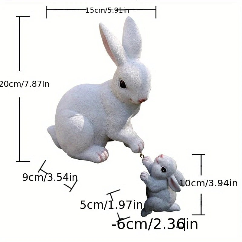 MeadowHops Staty - Skurrila Påskhare Familj Staty
