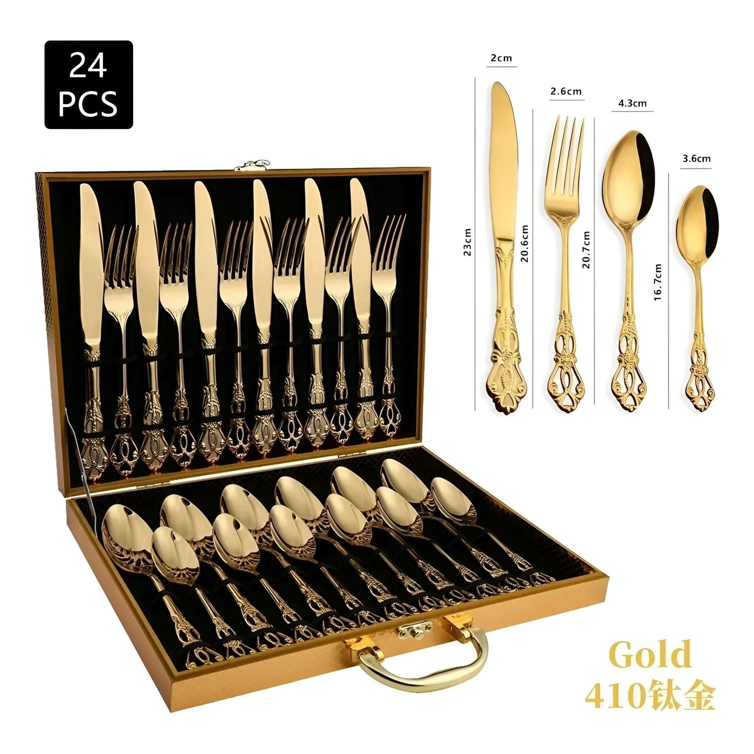 LuxeDining Bestick Set - Rostfritt Stål Diskmaskinssäkert Bestick Set
